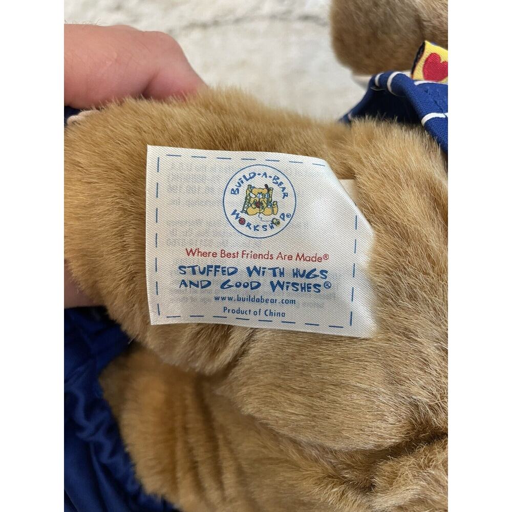 Build A Bear Workshop Soccer Bear Blue Outfit with Soccer Ball - Picture 4 of 6